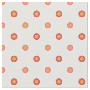 Folk Art Polka Dot on White Custom Fabric
