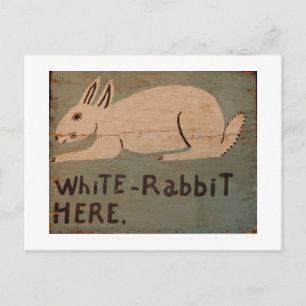 Folk Art Rabbit Postcard