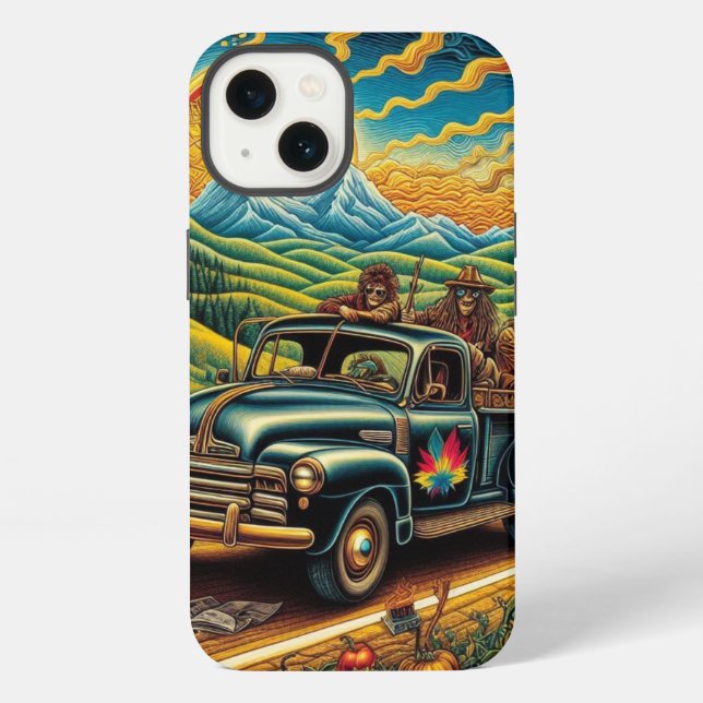 Folk Art Road Trip iPhone Case (Back)