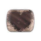 Folk Art Rustic Wood Effect Collage Hearts