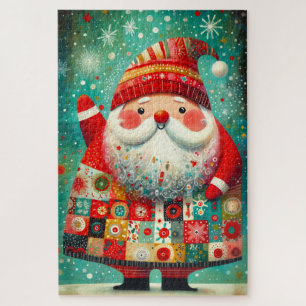 Folk Art Santa Claus Jigsaw Puzzle