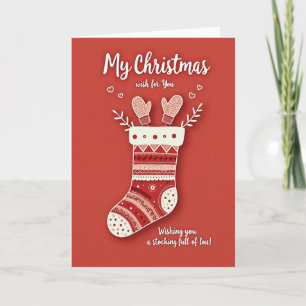 Folk Art Stocking Card