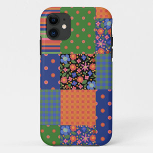 Folk Art Style Faux Patchwork iPhone 5 Xtreme Case