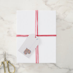 Folk Art Style Floral Miniprint Pack of Gift Tags