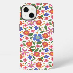 Folk Art Style Floral on White iPad Mini Case