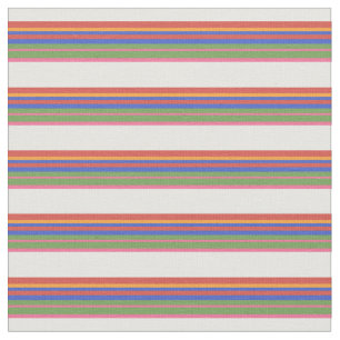 Folk Art Style Multicolor Deckchair Striped Fabric