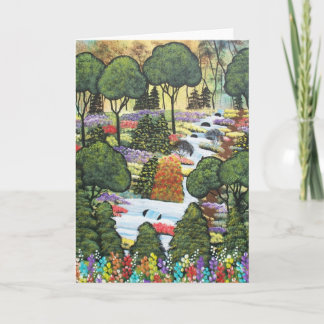 FOLK ART Surrounded By Love BY LORI greeting card