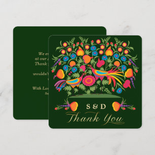 Folk Art Thank You Wedding Anniversary Card