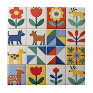 Folk Art Tile
