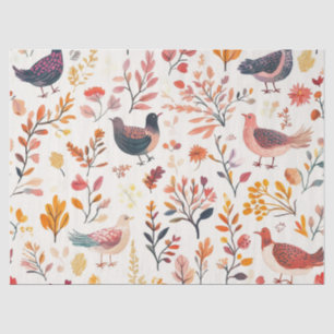 Folk Art Turkeys – Nature Inspired Autumn 2 Tissue Paper