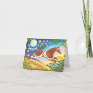 Folk Art WILD MUSTANG HORSE NOTE CARD Blank