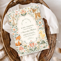 Folk Art Woodland Animals Baby Shower