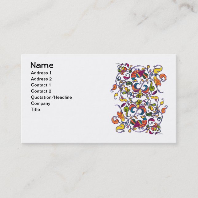 Folk Birds Business Card (Front)