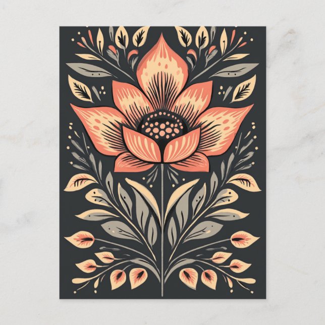 Folk Bloom #243 Postcard (Front)