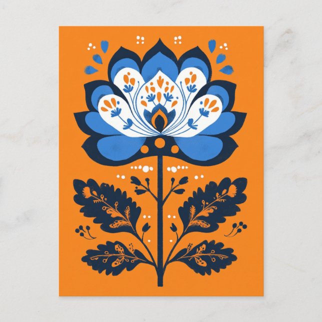 Folk Bloom #249 Postcard (Front)