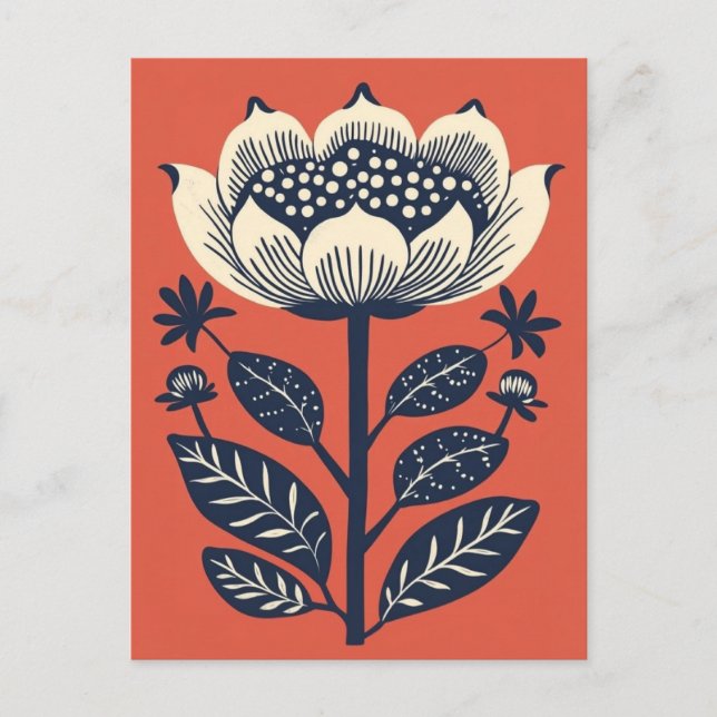 Folk Bloom #254 Postcard (Front)