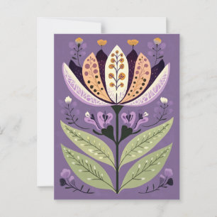 Folk Bloom No.255 Postcard
