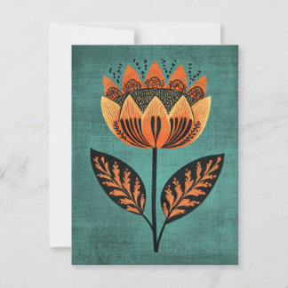 Folk Bloom No.256 Postcard