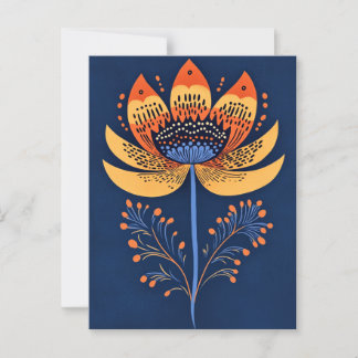 Folk Bloom No.261 Postcard