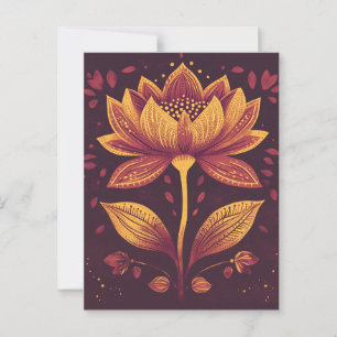 Folk Bloom No.265 Postcard