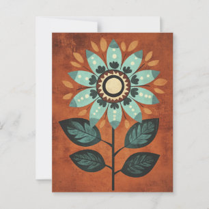 Folk Bloom No.266 Postcard