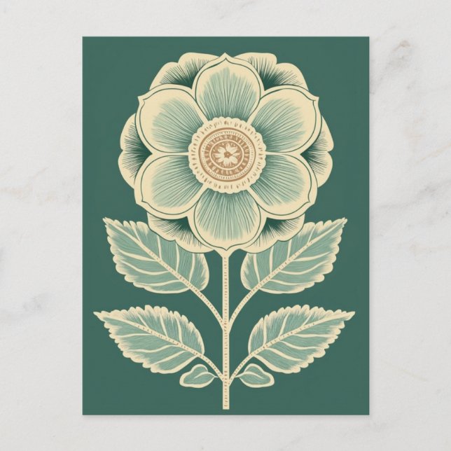 Folk Bloom No.268 Postcard (Front)