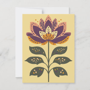 Folk Bloom No.279 Postcard