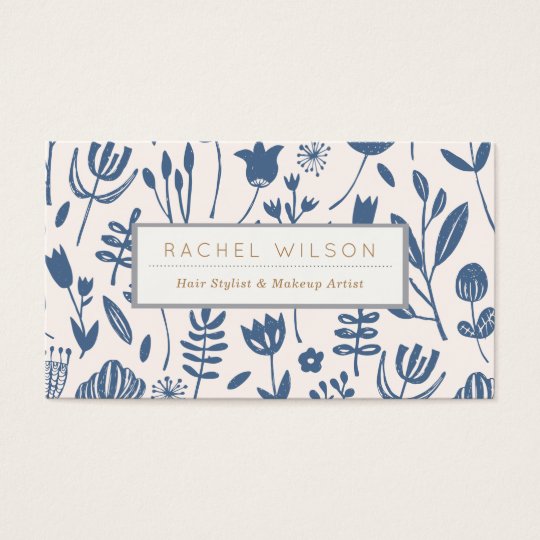 Folk Botanical Print Business Card