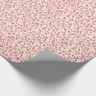 Folk Botanical Print Wrapping Paper