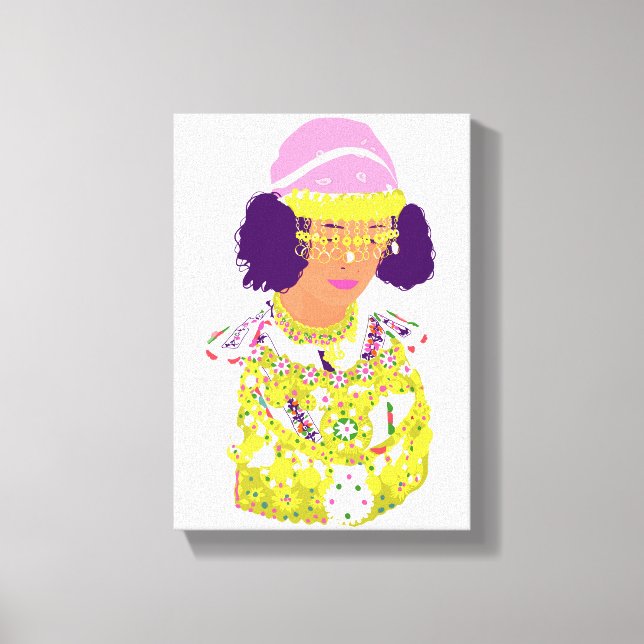 Folk Costume-Inspired Canvas Art (Front)