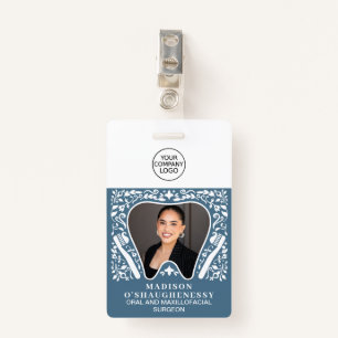 Folk Dentist logo Modern Business Photo ID Badge