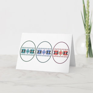 Folk Design Easter Eggs Card