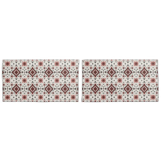 Folk Diamond Cross Stitch Seamless Pattern Pillowcase