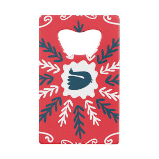 Folk Doodle Art Christmas Tile