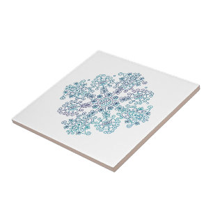 Folk Embroidery Mandala Tile