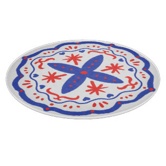 Folk Flora Dial Cutting Board