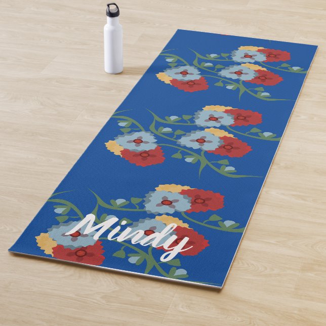 Folk Floral Botanical Yoga Mat (In Situ)