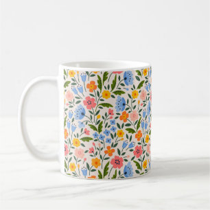 Folk Floral: Colourful Small Patterns Coffee Mug