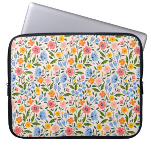 Folk Floral: Colourful Small Patterns Laptop Sleeve