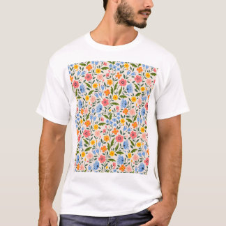 Folk Floral: Colourful Small Patterns T-Shirt