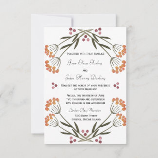 Folk Flowers Invitation