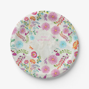 Folk Flowers Mother of Bride Gift- Customisable Paper Plate