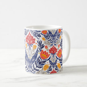 Folk flowers pattern   coffee mug