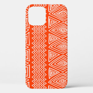Folk forms, ethnic geometric seamless. iPhone 12 case
