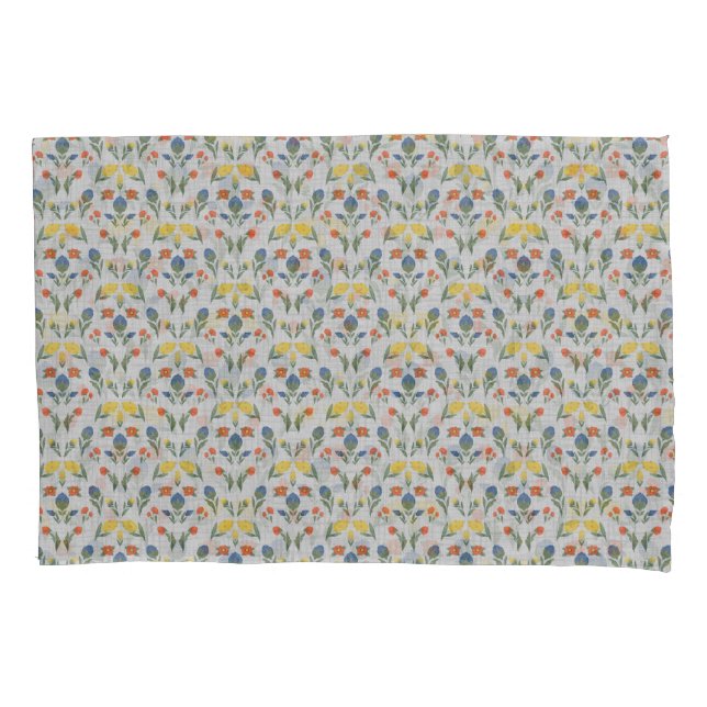 Folk Garden Dreams Flat Sheet Pillowcase (Front-Left)