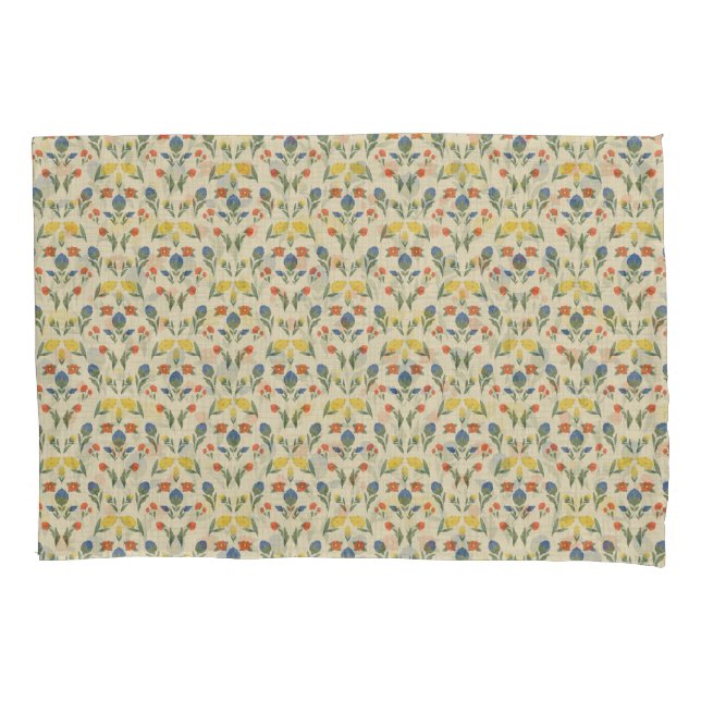 Folk Garden Dreams Flat Sheet Pillowcase (Front-Left)