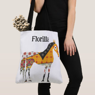 Folk Horse Tote Bag