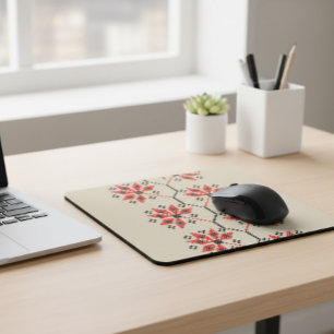 Folk-Inspired Desk Accessory Mouse Mat
