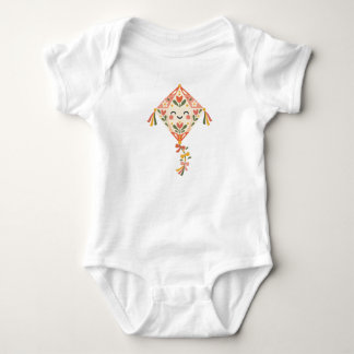 Folk Kite - Cute Floral Babies Design Baby Bodysuit