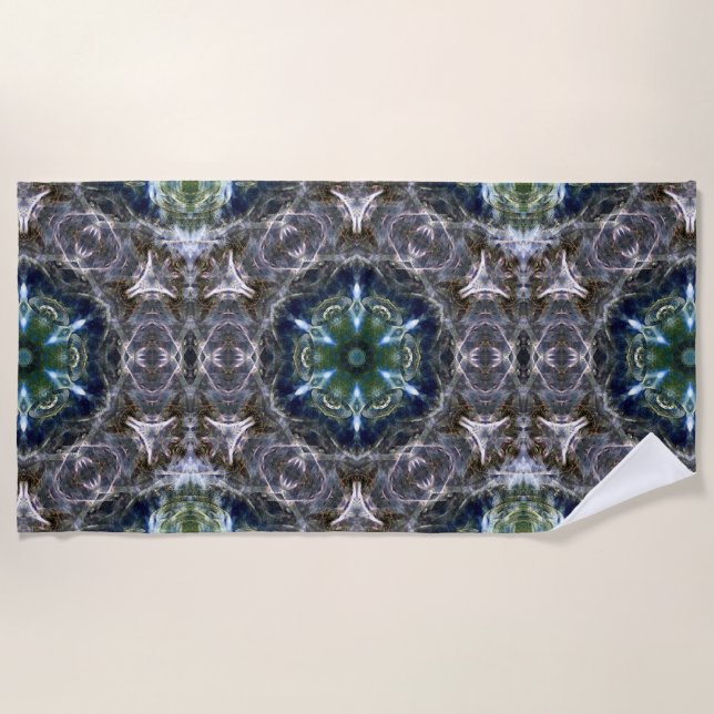 Folk Mandala  Beach Towel (Front)